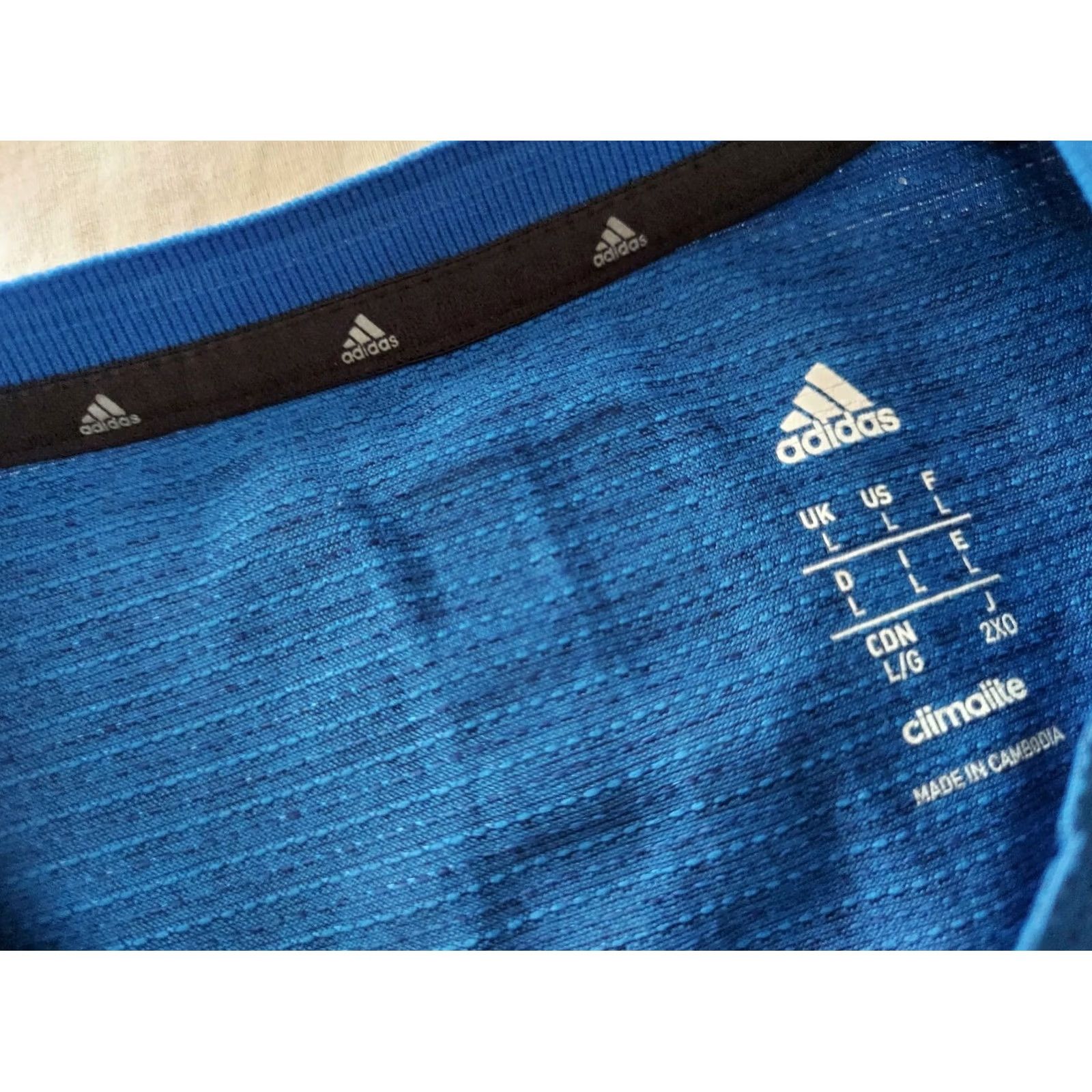 Adidas adidas Shirt Mens L Large Blue Athletic Gym Workout Size US L / EU 52-54 / 3 - 3 Thumbnail
