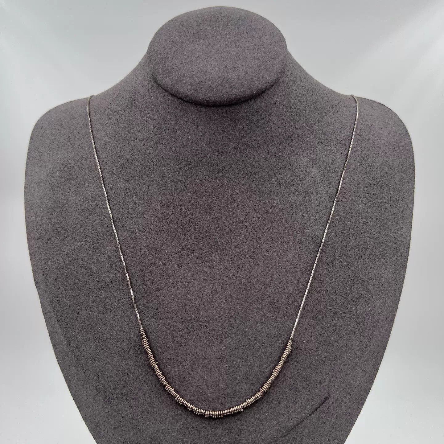 Bottega Veneta BV 925 Silver Stacked Coin Necklace Size ONE SIZE - 1 Thumbnail