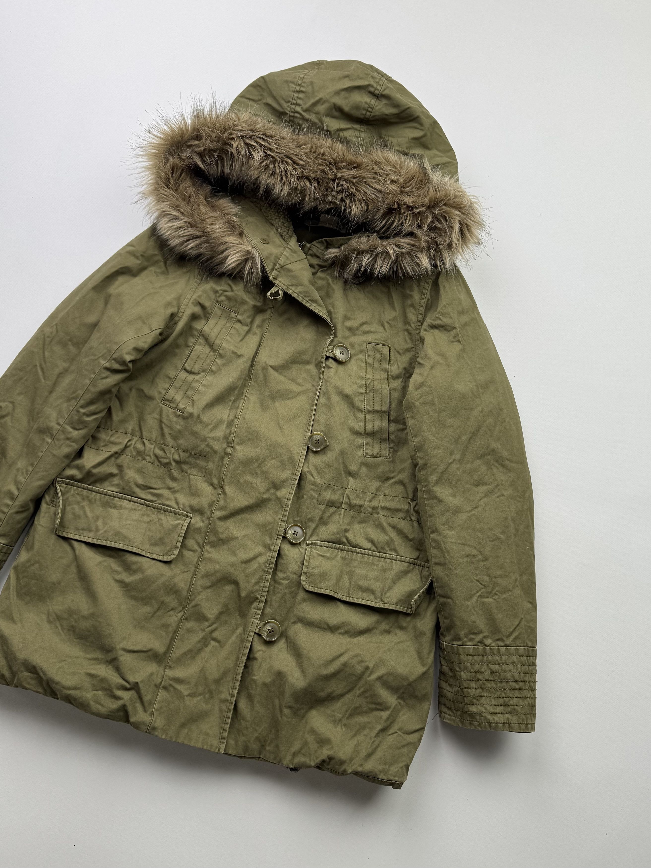 Japanese Brand Vintage Parka With Faux Fur Hood B782(V253)E2 Size M / US 6-8 / IT 42-44 - 3 Thumbnail