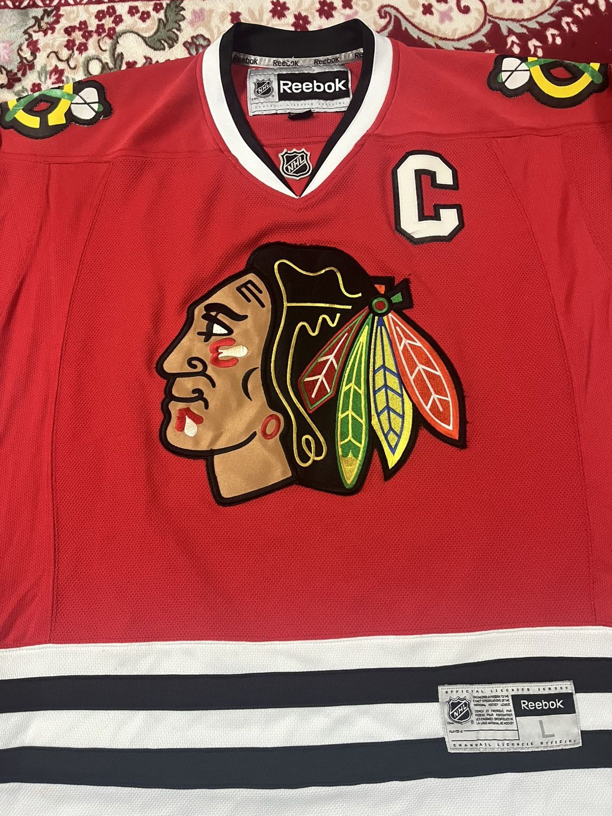 Vintage Blackhawks Toews Reebok NHL Hockey Jersey