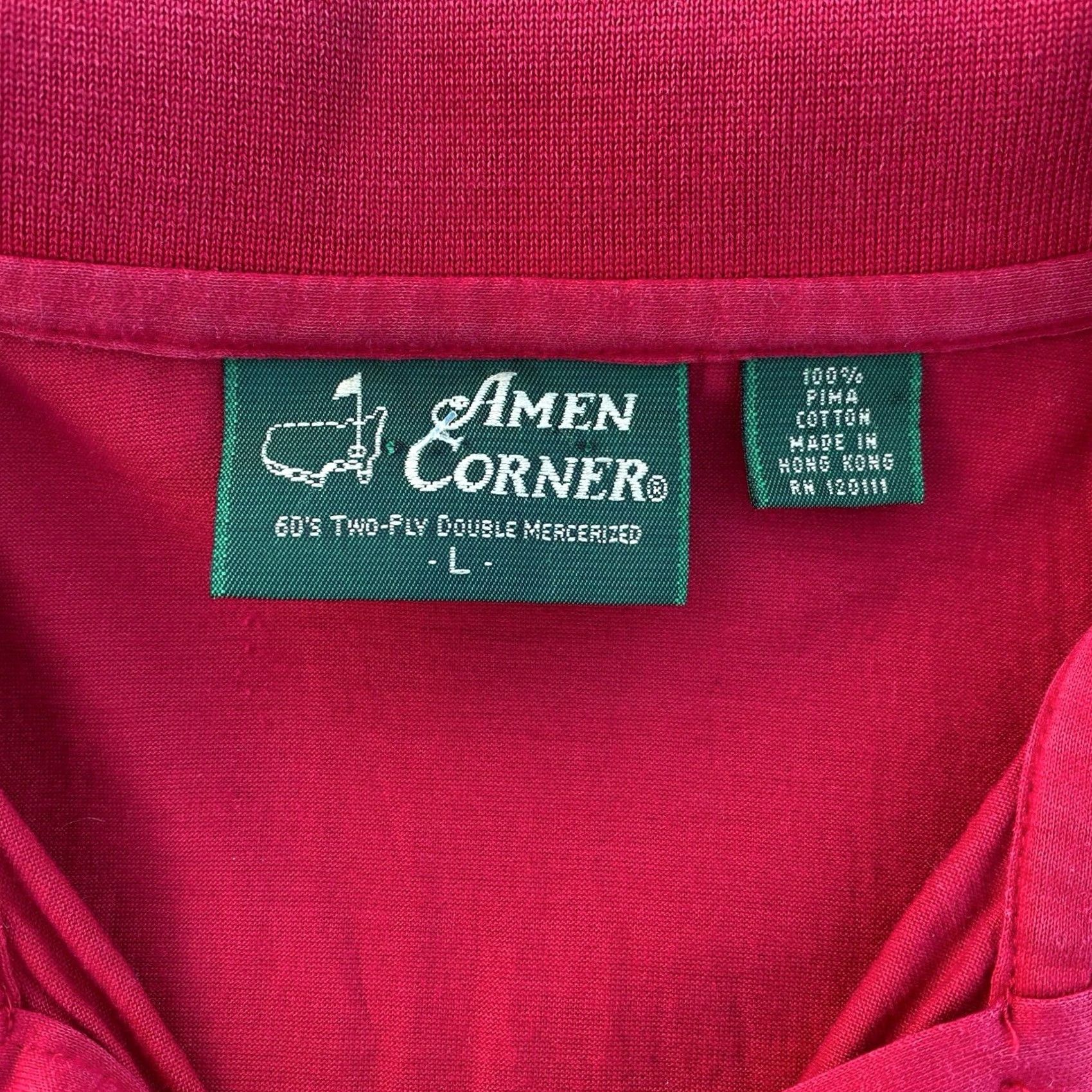 Vintage Masters Collection polo Shirt Large Red Amen Corner Men Size US L / EU 52-54 / 3 - 3 Thumbnail