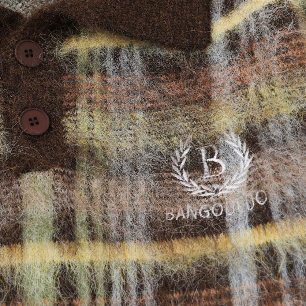 Vintage American style lapel loose casual plaid pullover sweater Size US M / EU 48-50 / 2 - 4 Thumbnail