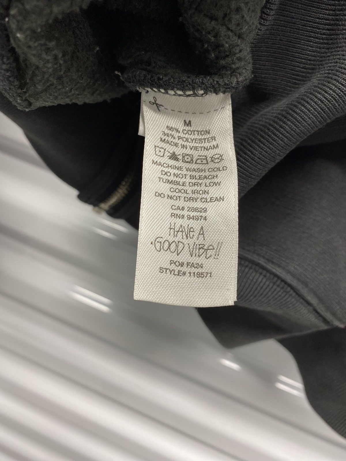 Stussy Stussy Raglan Zip Hoodie Washed Black - Medium Size US M / EU 48-50 / 2 - 4 Thumbnail