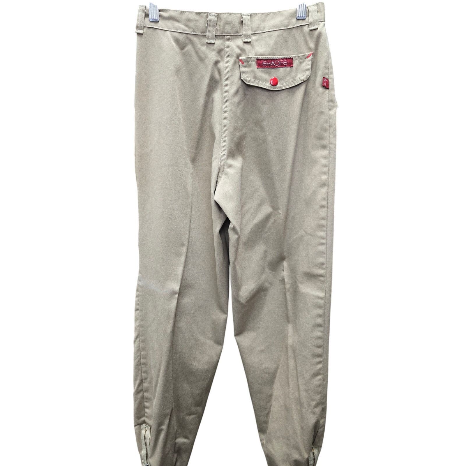 Other Vintage Shades Khaki Elastic Ankle Pants Size 26" / US 2 / IT 38 - 6 Thumbnail