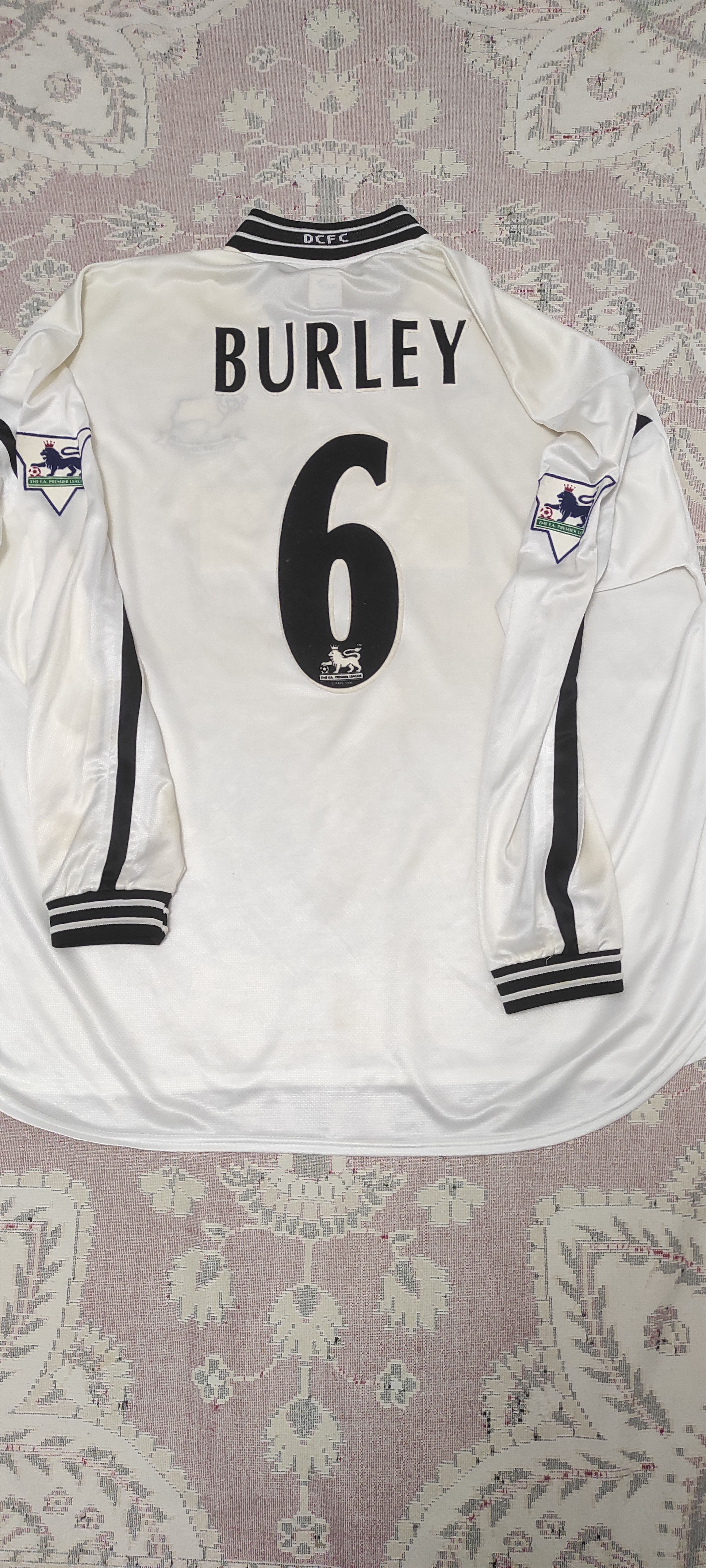 Puma Derby County #6 Burley Home football shirt 1999 - 2001 Size US XL / EU 56 / 4 - 2 Thumbnail