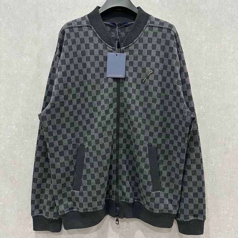 Louis Vuitton Louis Vuitton Black checkerboard pin zip jacket Size US XXL / EU 58 / 5 - 1 Thumbnail
