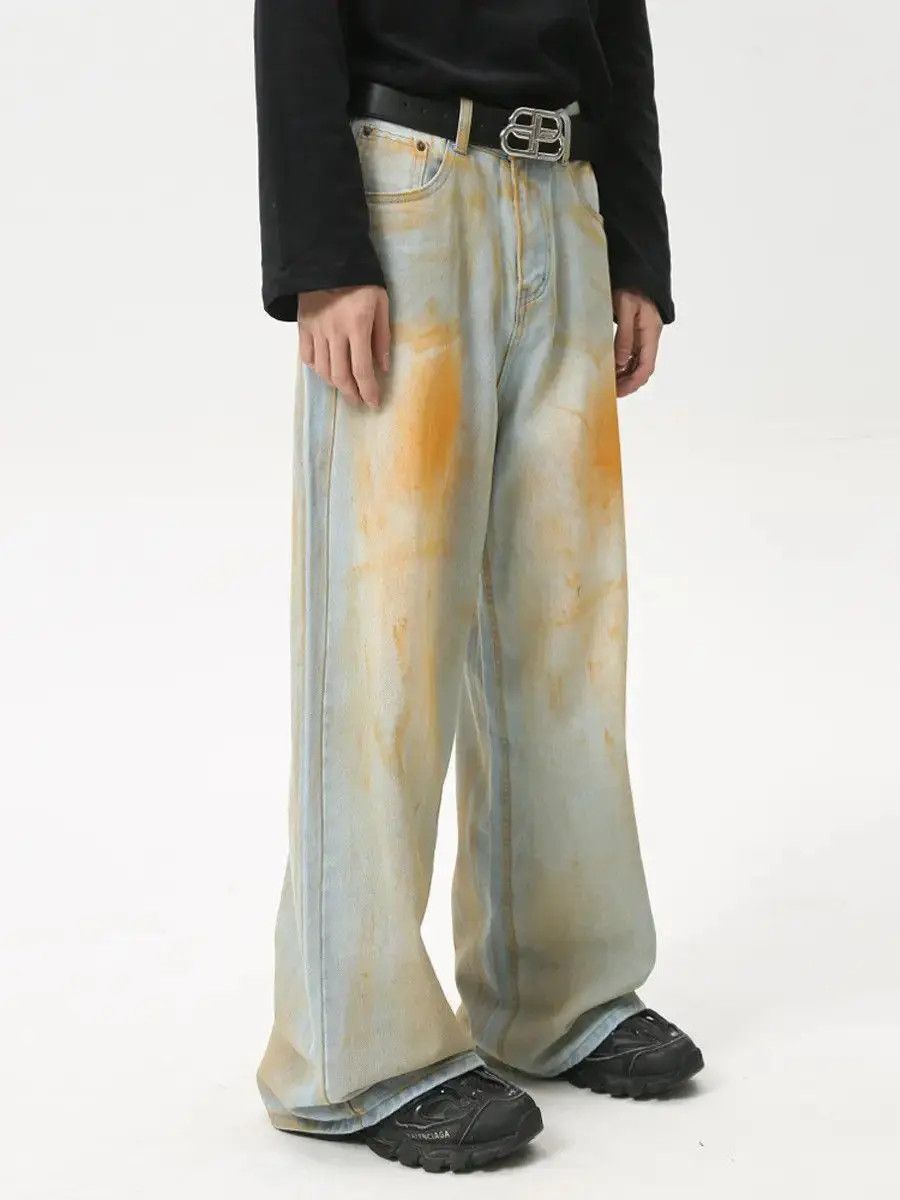Japanese Brand Retro loose wide leg high street jeans Size US 32 / EU 48 - 4 Thumbnail