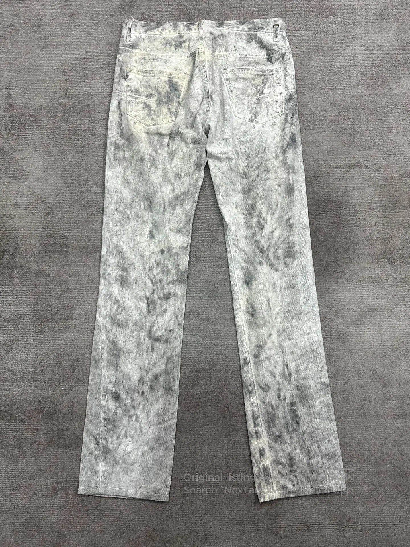 Dior Dior Homme Distressed White Denim Trousers. Size US 29 - 5 Thumbnail