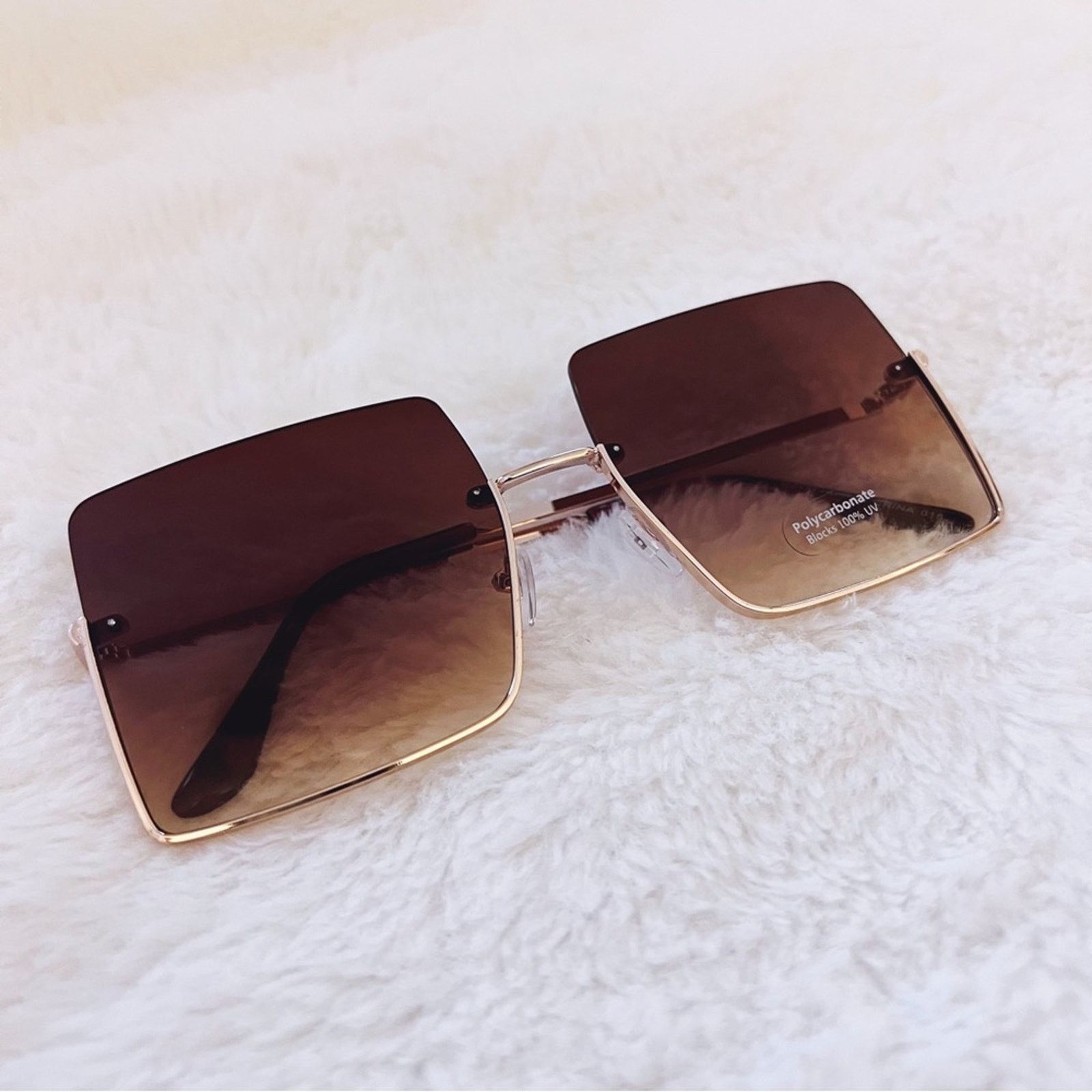 Other Blair Brown Modern Rectangle Half Rim Sunglasses Size ONE SIZE - 4 Thumbnail
