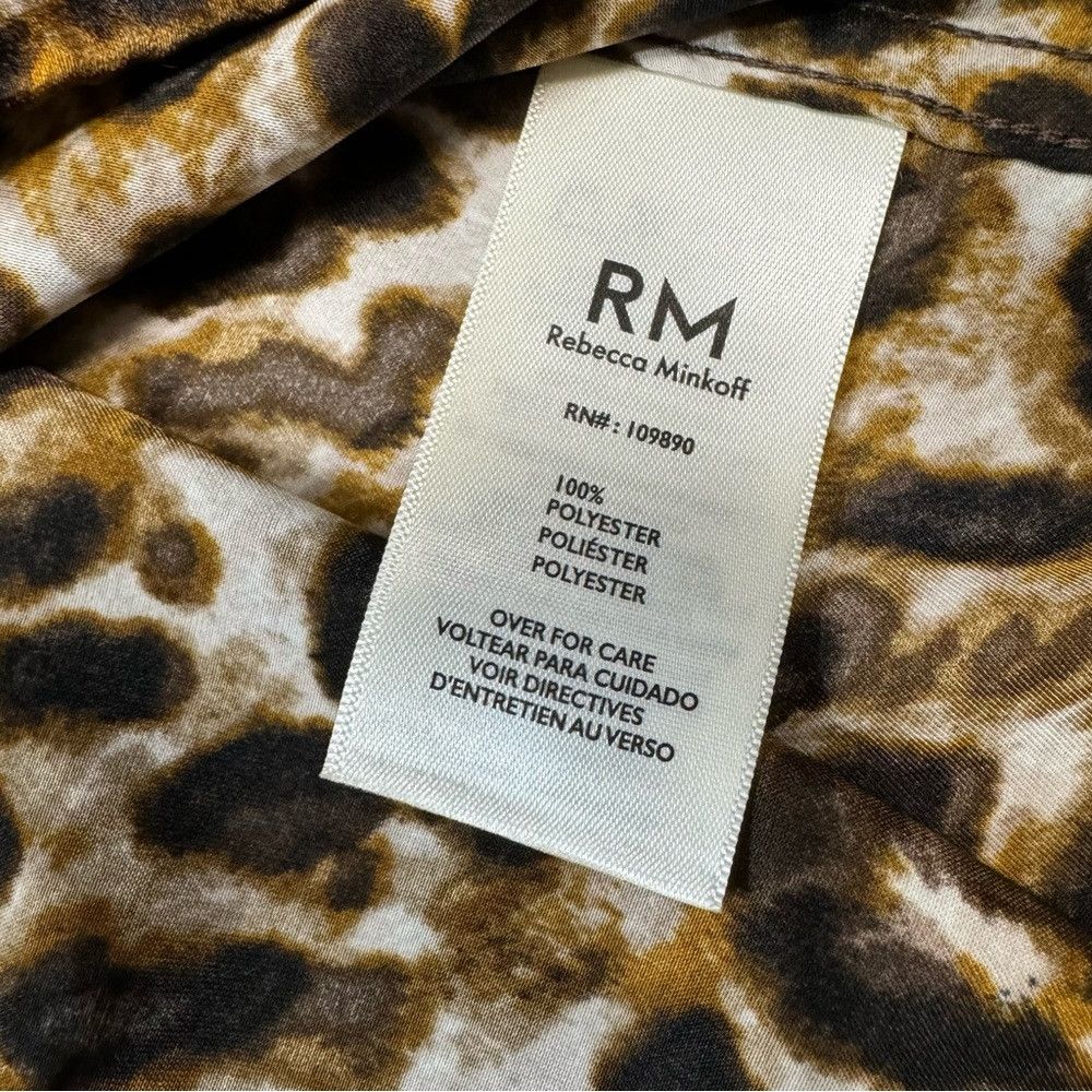 Rebecca Minkoff New Rebecca Minkoff Animal Print Satin Long Sleeve Blouse S Size XXL / US 16-18 / IT 52-54 - 8 Thumbnail