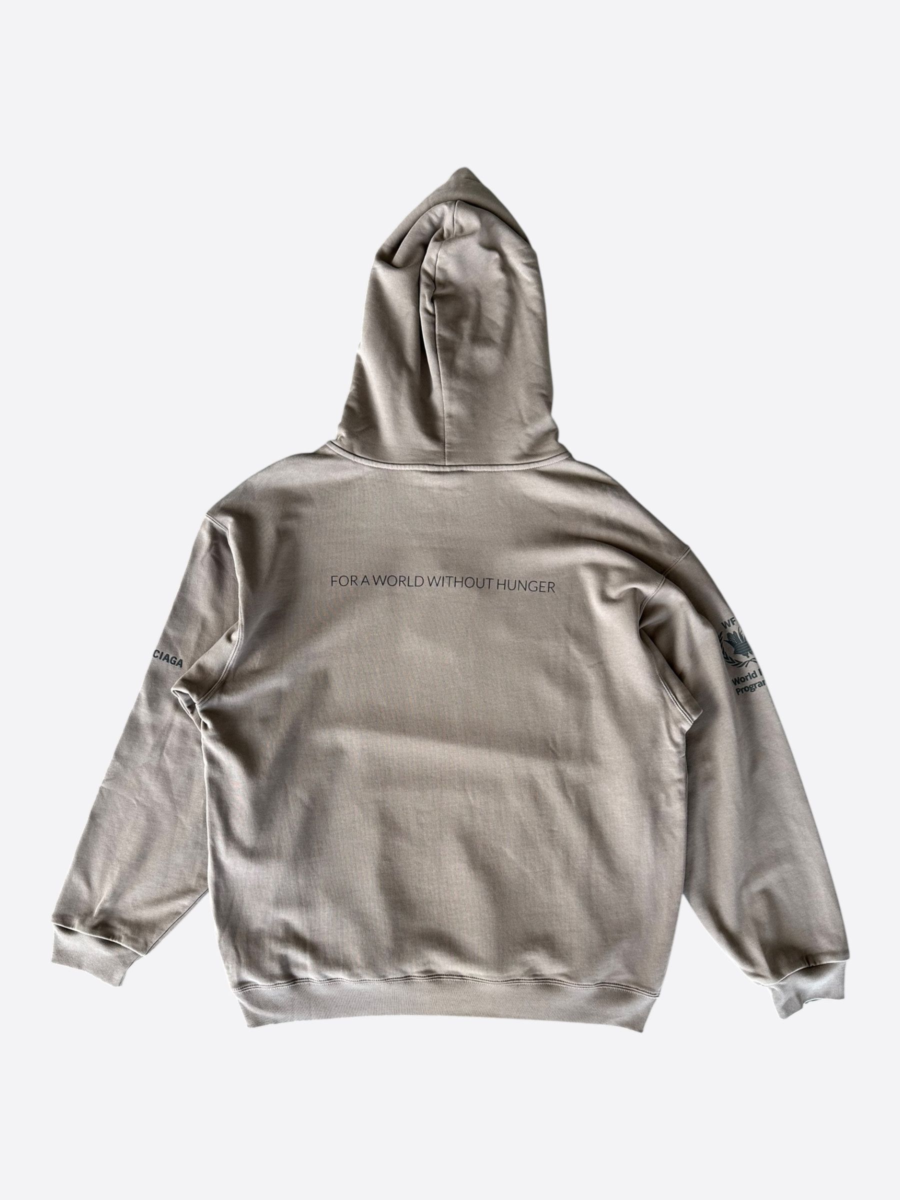 Balenciaga Balenciaga Brown & Black World Food Programme Logo Hoodie Size US XL / EU 56 / 4 - 2 Thumbnail