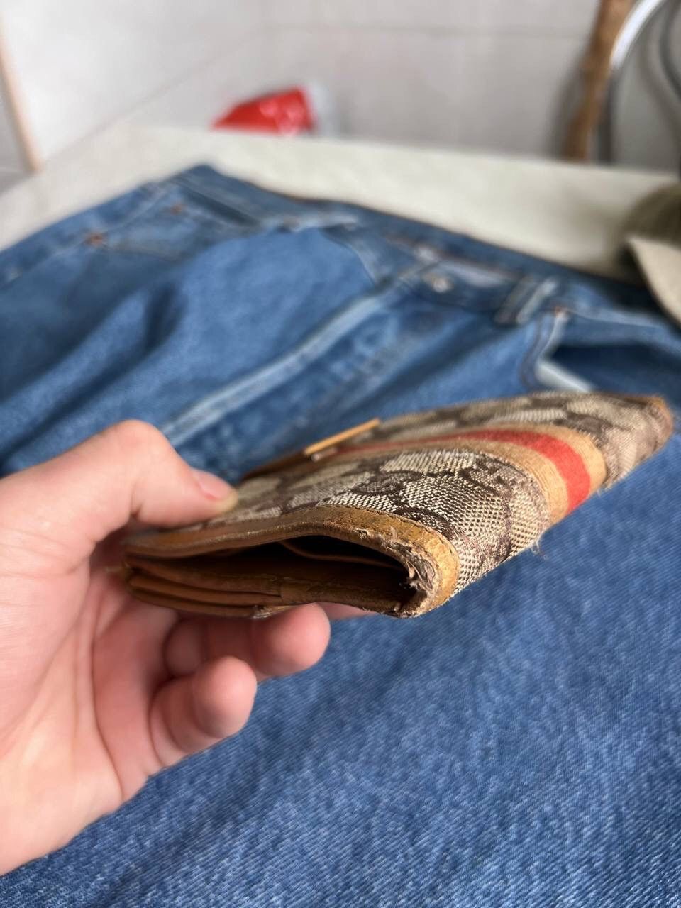 Gucci Vintage 00s Gucci wallet leather monogram GG Logo Y2K Size ONE SIZE - 3 Thumbnail