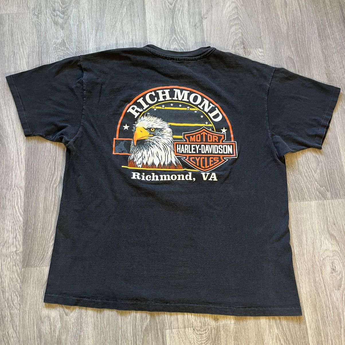 Harley Davidson Vintage 90s Harley Davidson Flames T Shirt XL Grunge ERD Size US XL / EU 56 / 4 - 2 Thumbnail
