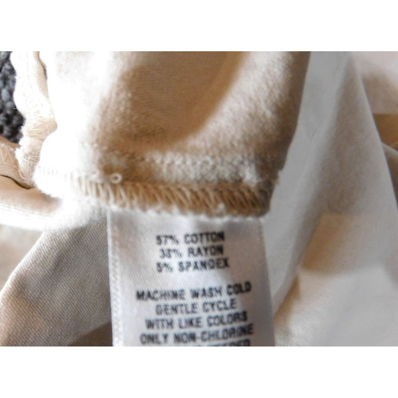Vintage Crown & Ivy Shorts 6 Womens Beige Chino Casual Size 29" - 5 Thumbnail