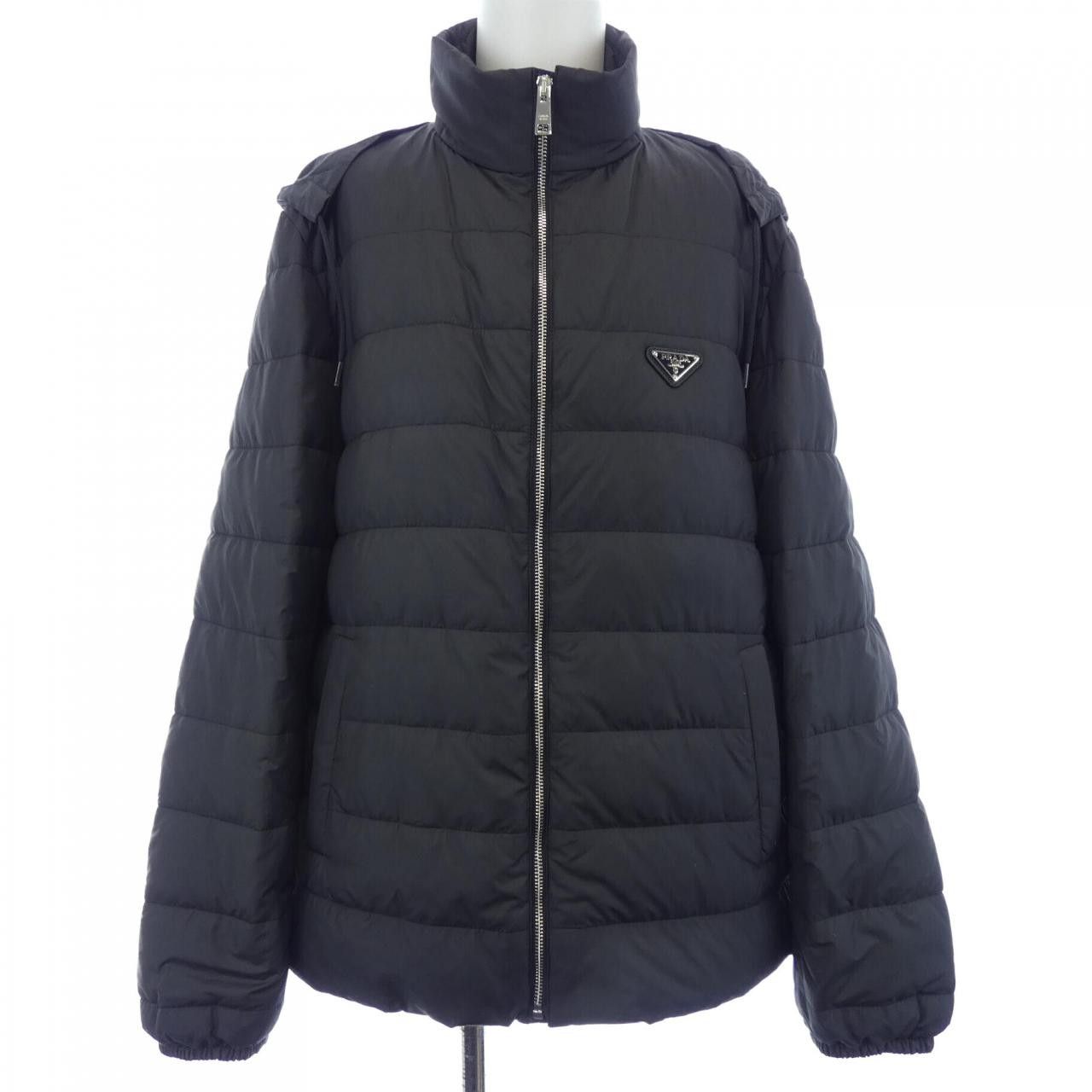 Prada Prada Prada Triangle Logo Polyester Down Jacket Textile Outerwear SGC403S23213IL DUTY FREE for USA Size ONE SIZE - 1 Thumbnail