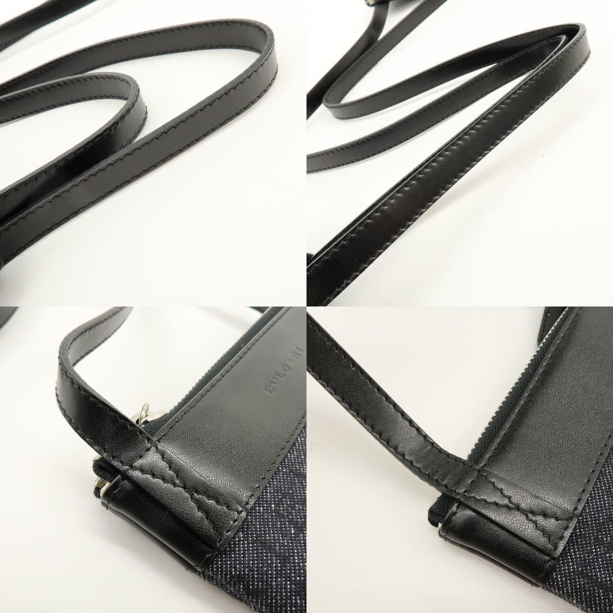 Bvlgari Bvlgari Logo Mania Denim Leather Crossbody Bag Black Size ONE SIZE - 4 Thumbnail