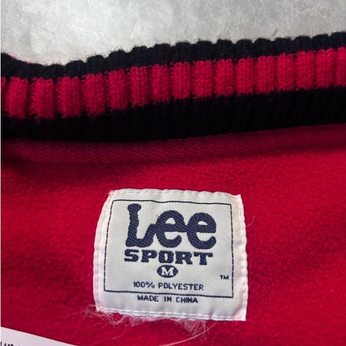 Lee 90s Vintage Ohio State Buckeyes Red Quarter Zip Up Jacket -M Size US M / EU 48-50 / 2 - 3 Thumbnail