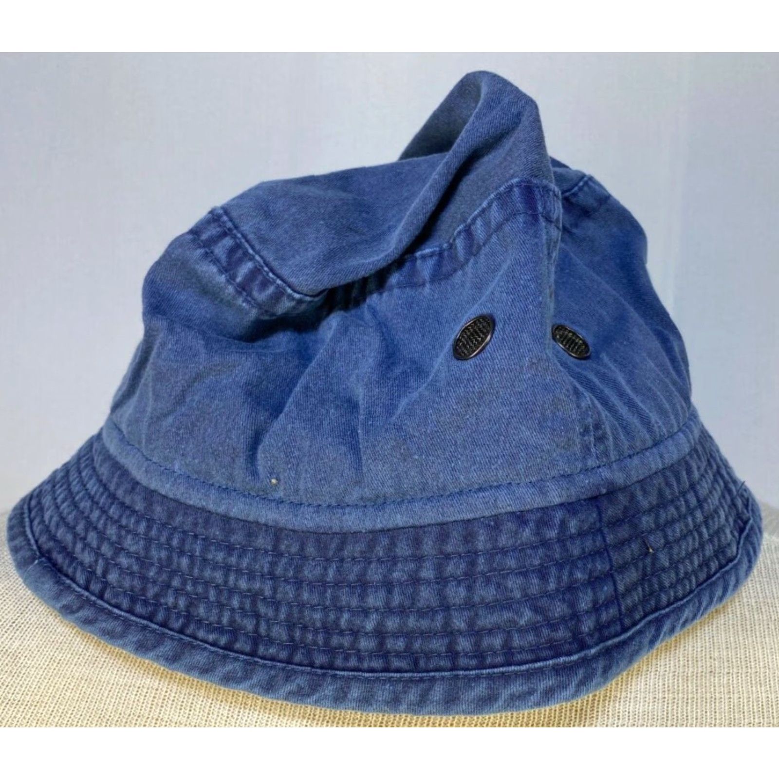 Vintage THE SPONGEBOB MUSICAL BUCKET HAT Official Merchandise Adult One Size Blue Jean Unisex The SpongeBob Music Size ONE SIZE - 4 Thumbnail