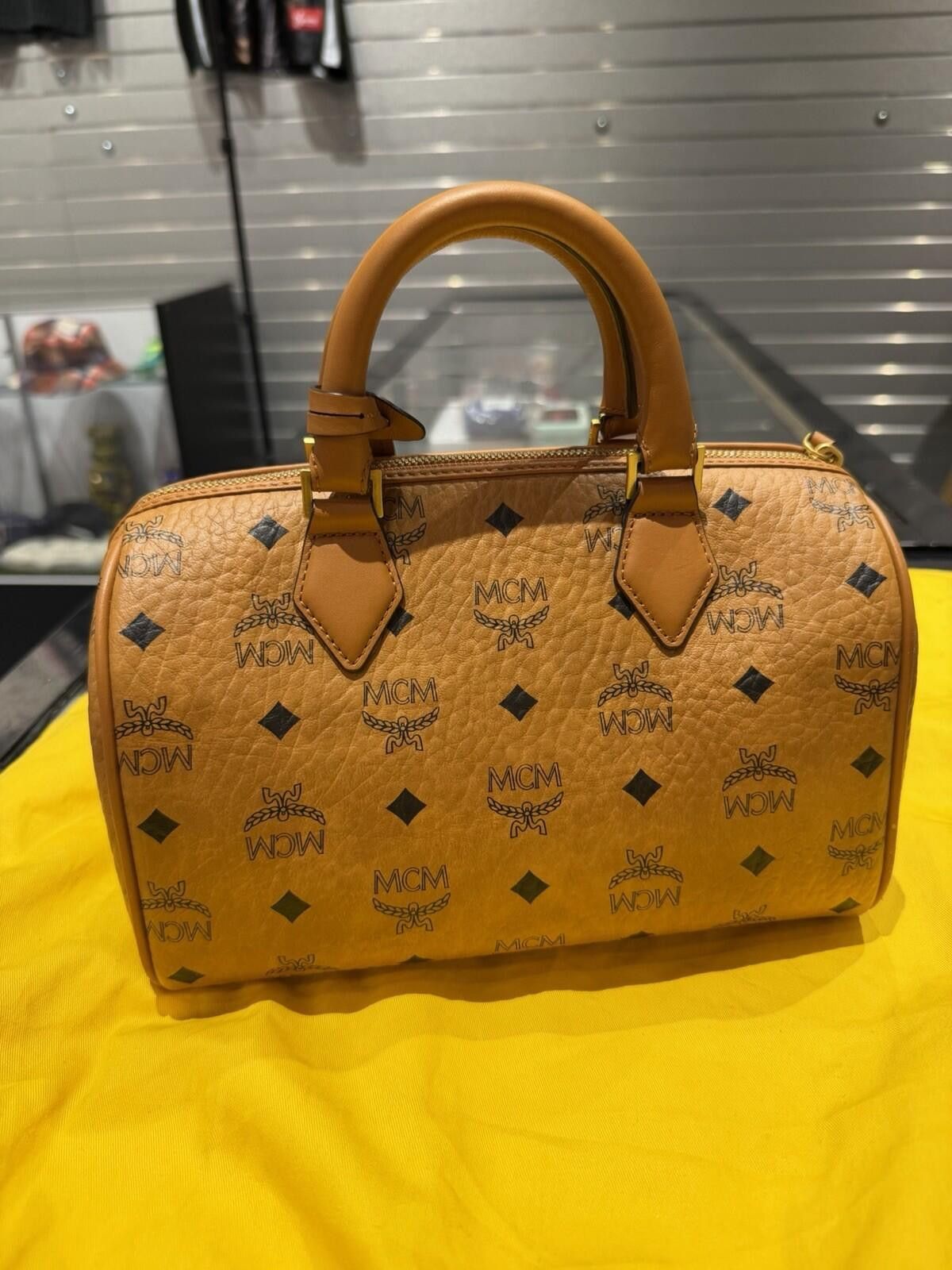 MCM MCM Visetos Monogram Cognac Boston Crossbody Handbag $980 Size ONE SIZE - 5 Thumbnail
