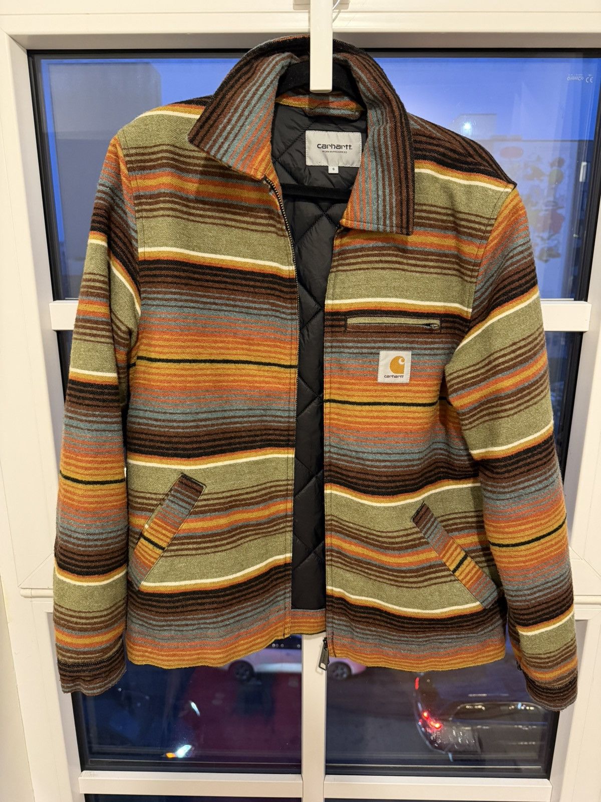 Carhartt Wip Carhartt WIP Striped Quilted Workwear Jacket Size US S / EU 44-46 / 1 - 1 Thumbnail