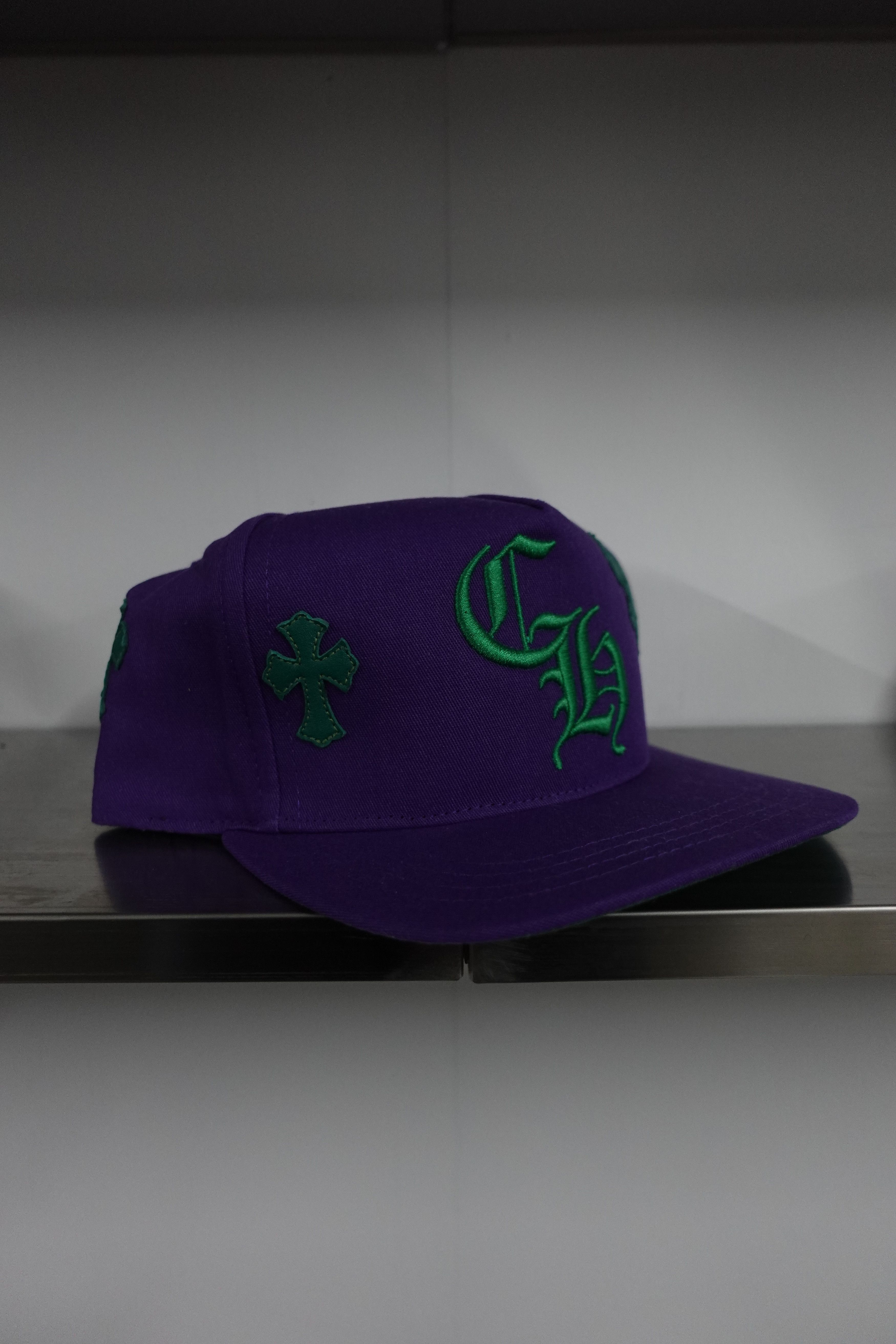 Chrome Hearts CHROME HEARTS CROSS PATCH LETTER HAT PURPLE GREEN Size ONE SIZE - 2 Thumbnail