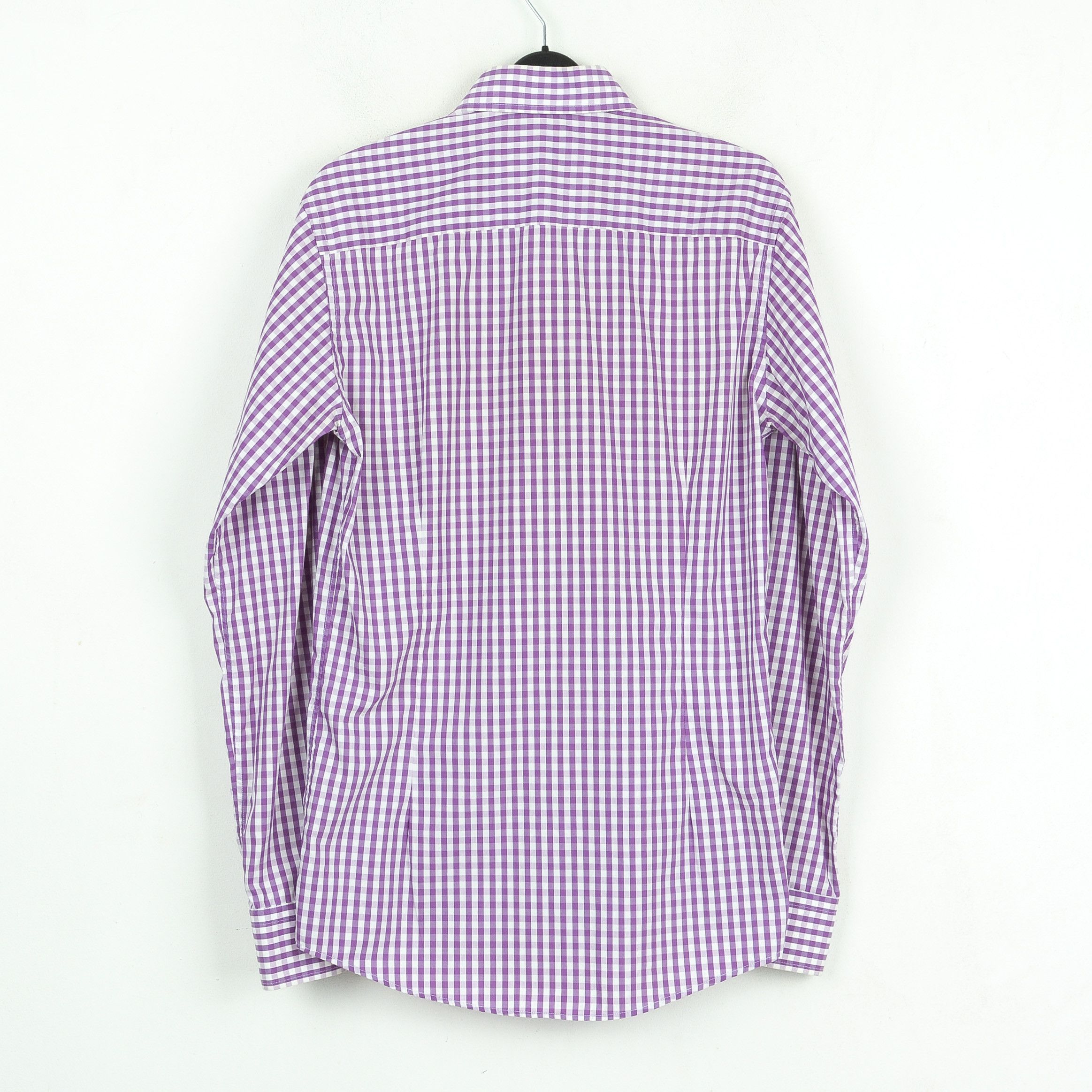 Eton 15" Size 38 Casual Shirt Slim Fit Plaid Check Formal Top Size 38R - 4 Thumbnail