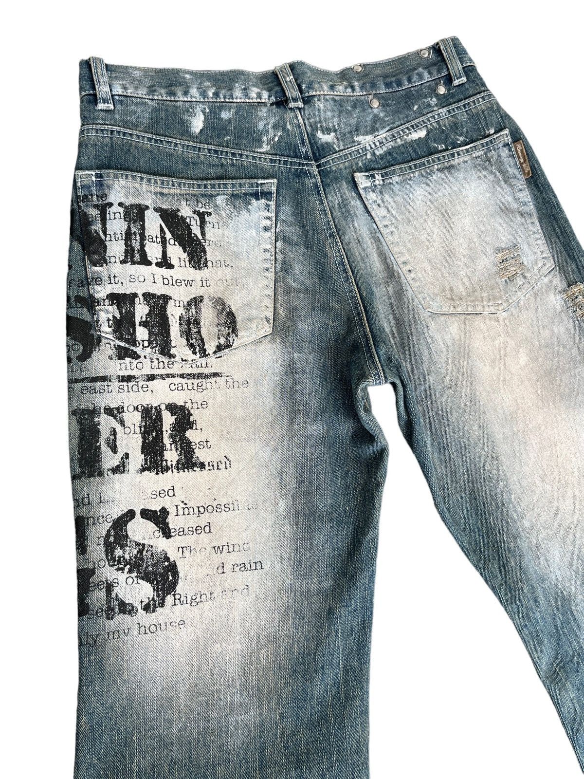 BERNINGS SHO FLARE🔥BERNINGS-SHO Distressed Seditionaries Bondage Zippers Size US 29 - 11 Thumbnail