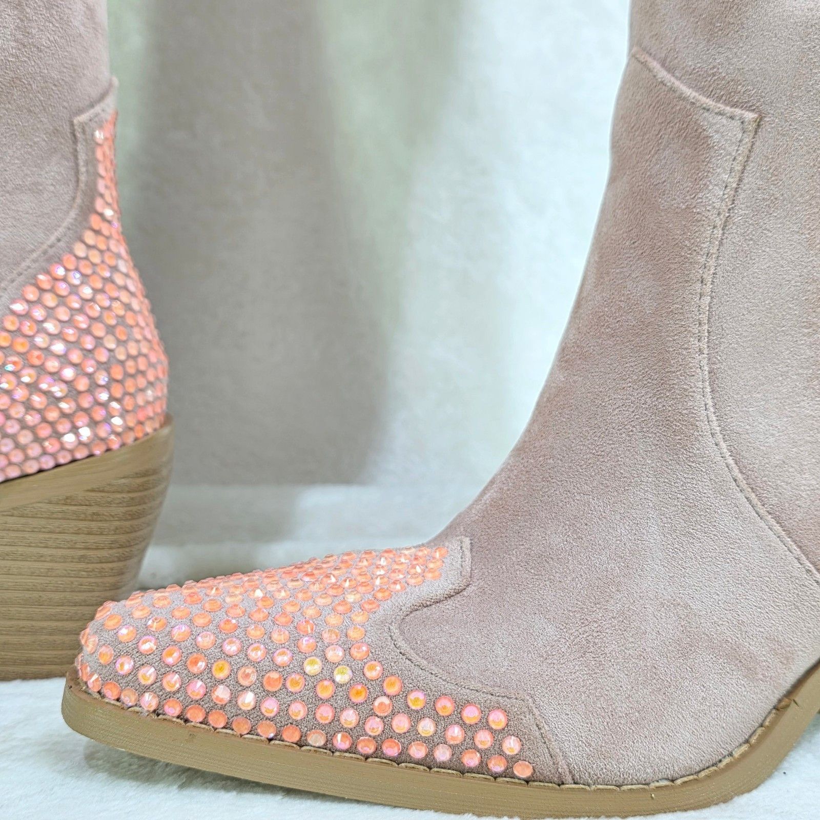 Other Primal Country Western Sexy Dusty Pink OTK Thigh Boots With Size US 8.5 / IT 38.5 - 8 Thumbnail