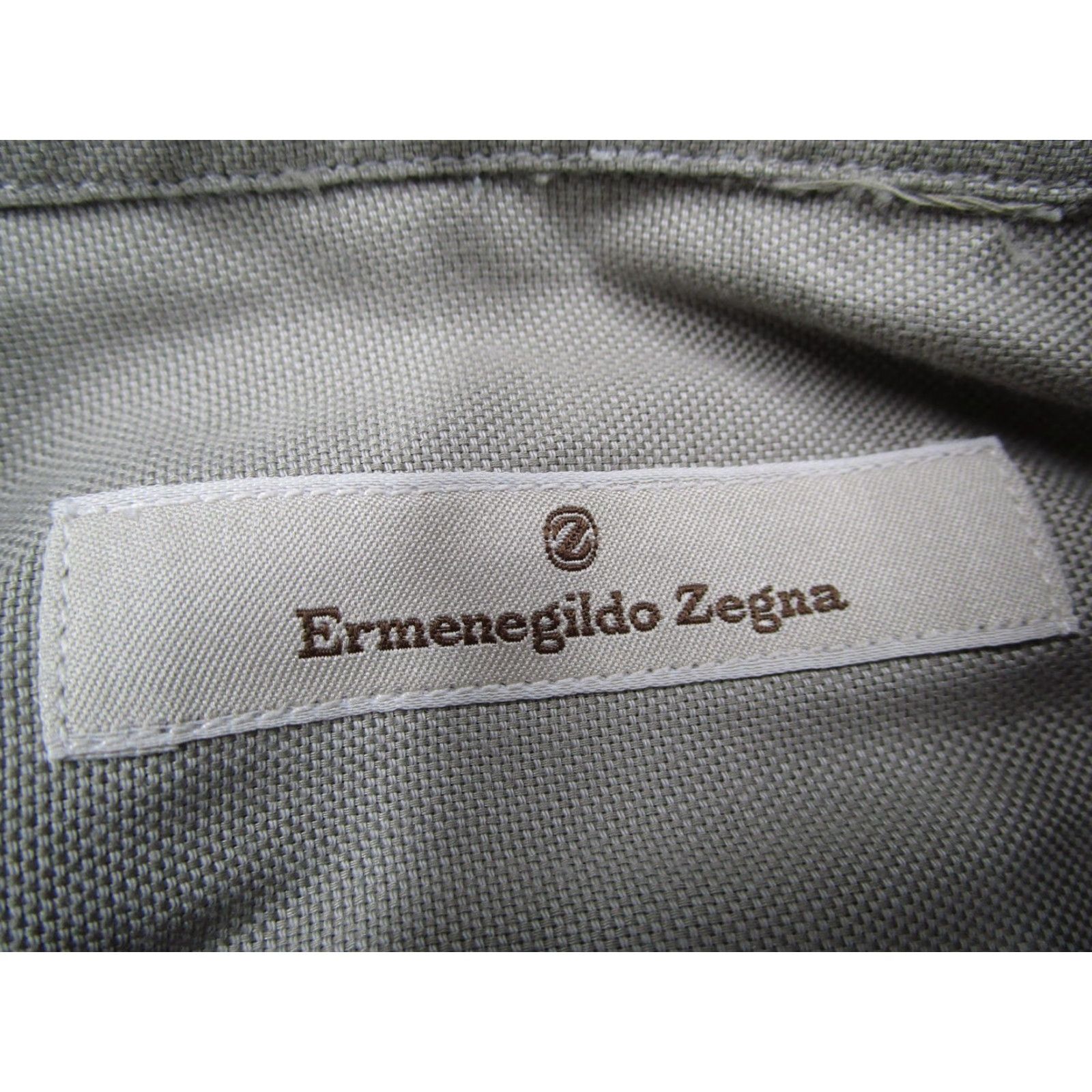 Ermenegildo Zegna Ermenegildo Zegna Shirt Mens 16.5 Gray 42 Cotton Dress Button Front Long Sleeve Size 42R - 3 Thumbnail