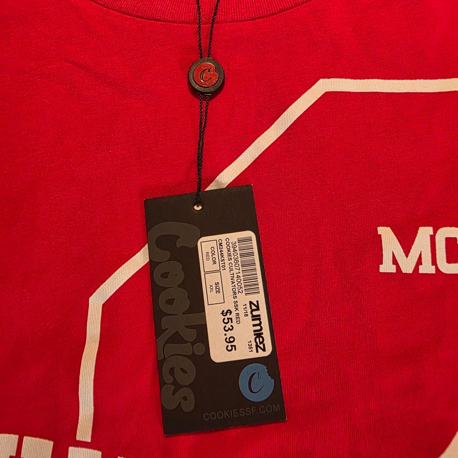Cookies Cookies Red Short Sleeve Tee 2XL!! Size US XXL / EU 58 / 5 - 5 Thumbnail