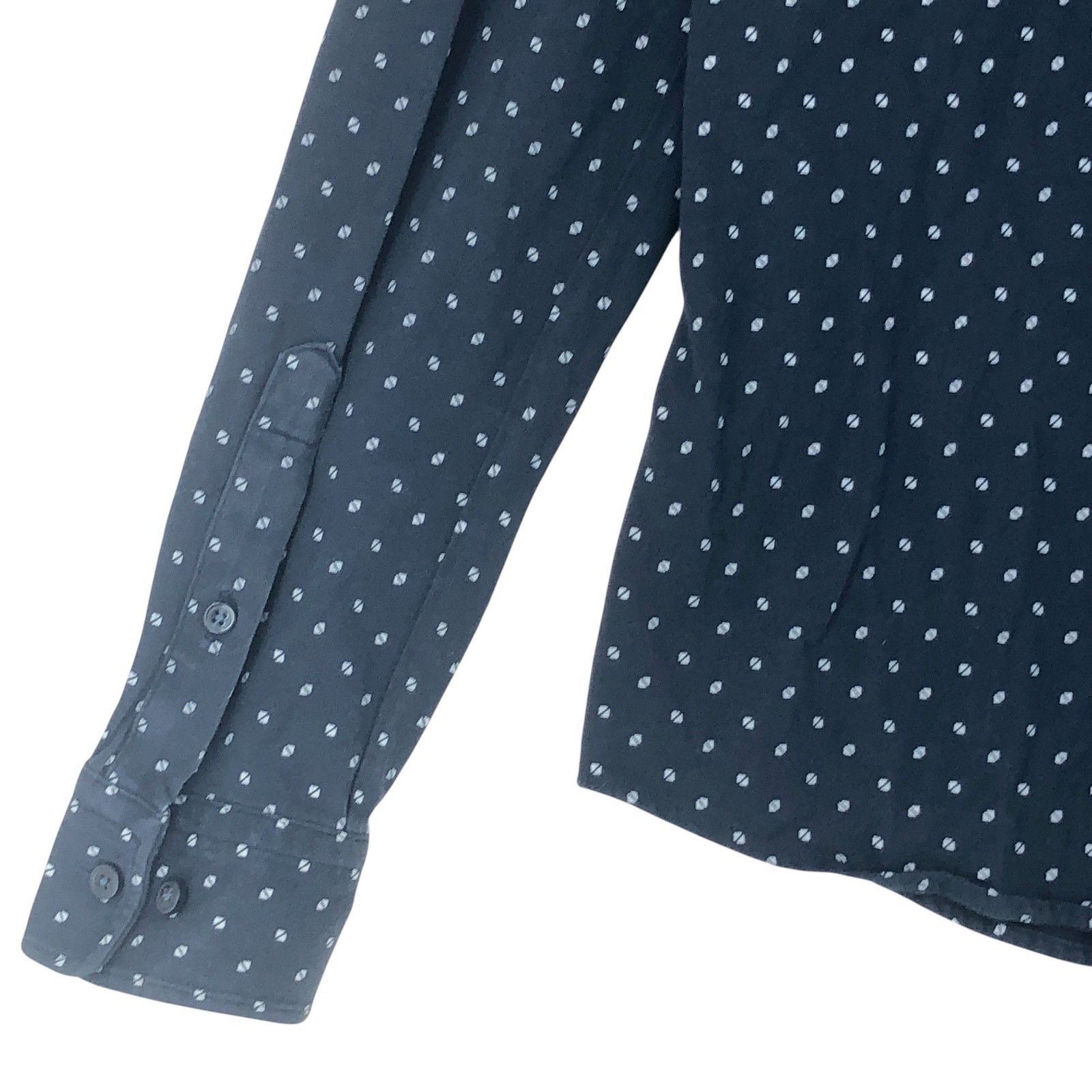 Hugo Boss BOSS Shirt L Roan Slim Fit Navy Geo Print Long Sleeve Size US L / EU 52-54 / 3 - 11 Thumbnail