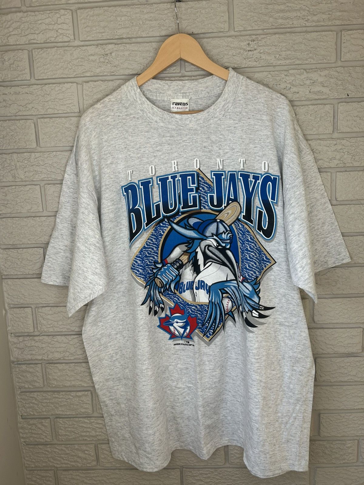 Vintage Vintage 90s Toronto Blue Jays Ravens T Shirt Size US XXL / EU 58 / 5 - 1 Thumbnail