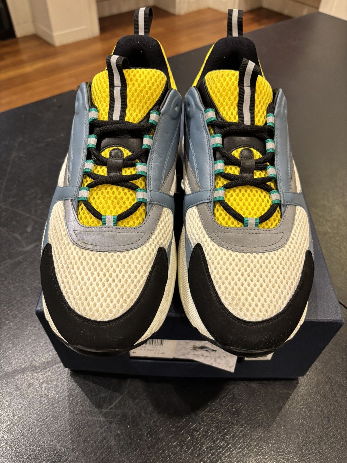 Dior Dior b22 blue yellow sneakers Size US 13 / EU 46 - 3 Thumbnail
