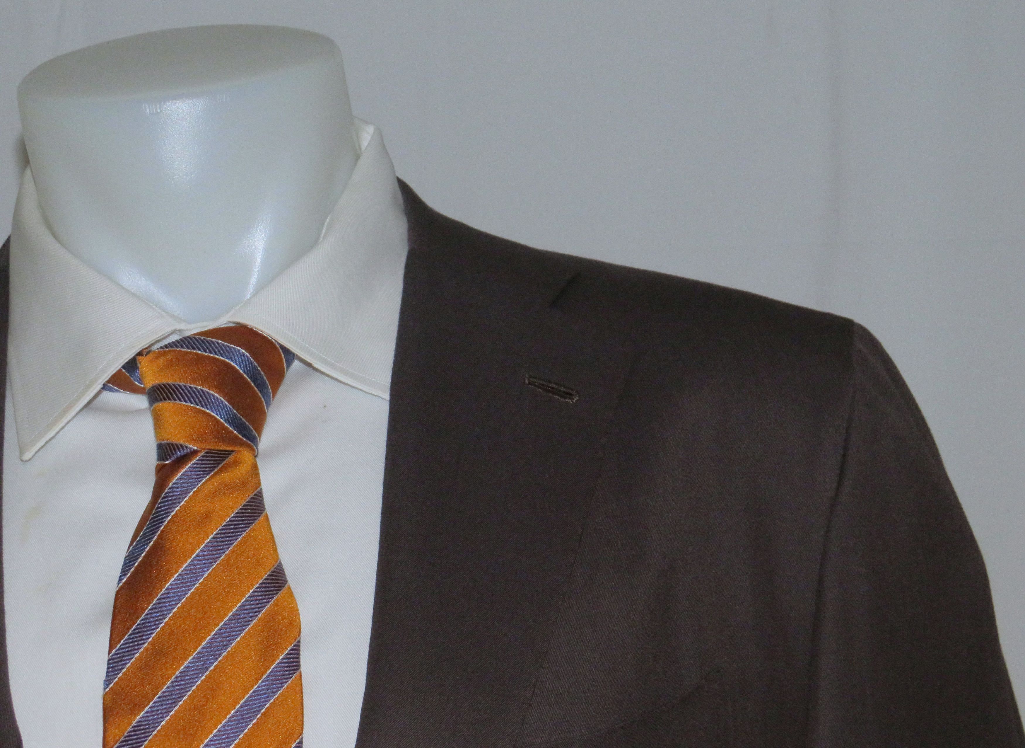 Kiton 14 Micron Super 180 Solid Brown Two Button Suit 48L NWT 8870 Size 48L - 7 Thumbnail