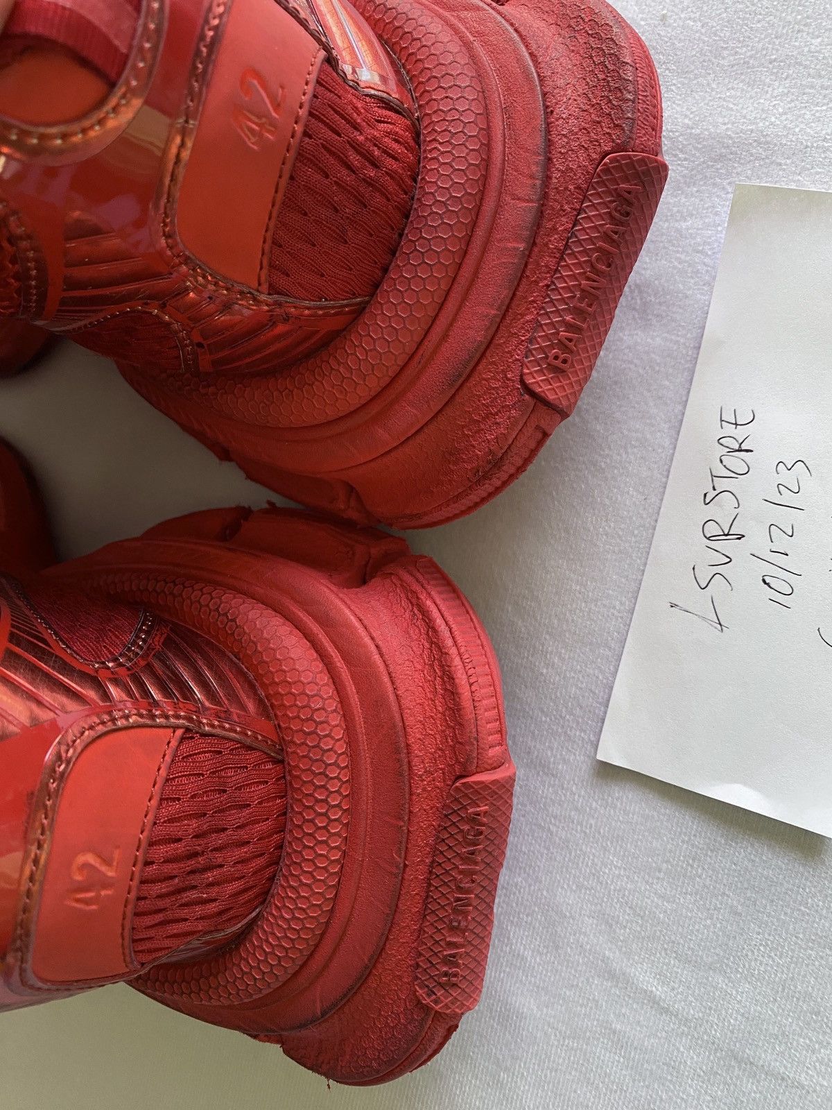 Balenciaga Balenciaga Red 3XL Sneaker 42 - US9.0 USED* Size US 9 / EU 42 - 5 Thumbnail