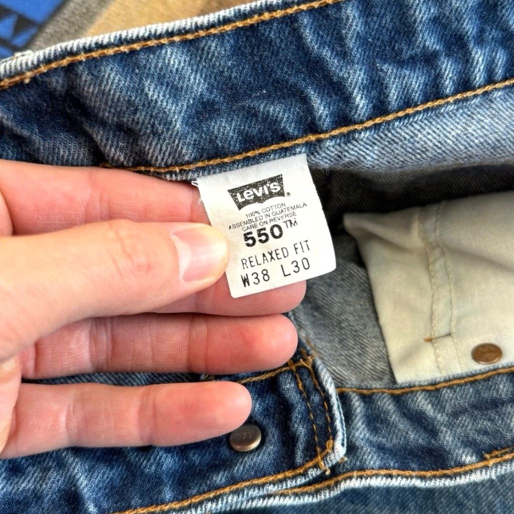Levi's VINTAGE Levi's Orange Tab Relaxed Fit Denim Blue Jeans 38x30 Men 90s Straight Waist 38 Inseam 30 Regular Size Regular Size US 38 / EU 54 - 4 Thumbnail