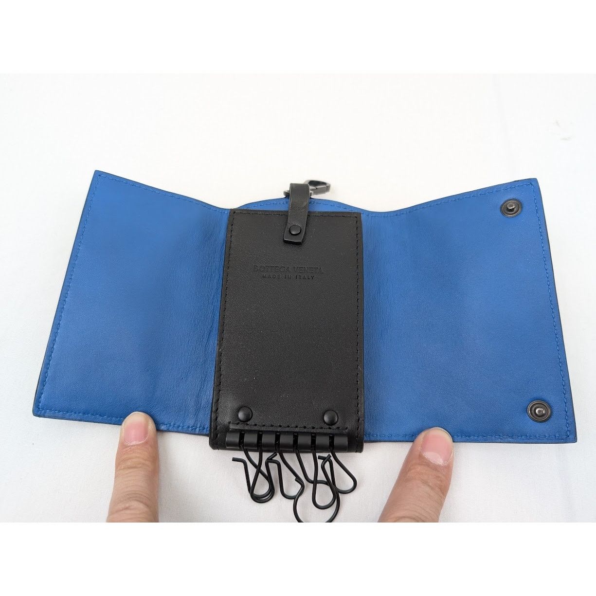 Bottega Veneta o1rshd1 Size: OS / Intreccio Light Calf Key Chain In Nero Size ONE SIZE - 11 Thumbnail