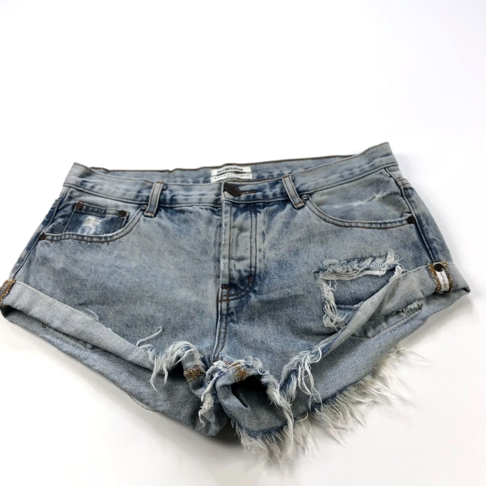 Vintage One Teaspoon Eddie Eagle Blakey 30 (Fit 34In) Jean Mid Rise 2" Shorts Men’s? Size 30" / US 8 / IT 44 - 3 Thumbnail