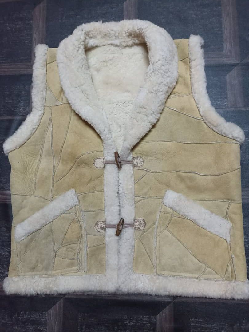 Japanese Brand Vest Leather sherpa fleece Size US L / EU 52-54 / 3 - 3 Thumbnail
