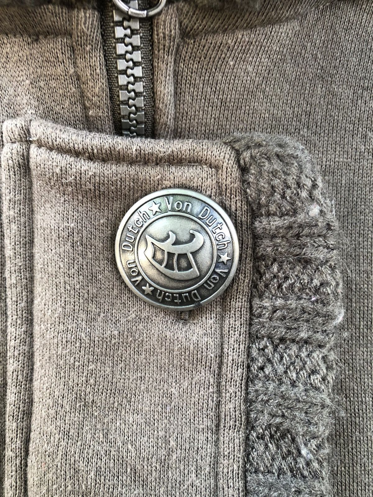 Vintage Vintage Y2K Von Dutch Fullzipper Sweater Punk Military Style Size US L / EU 52-54 / 3 - 7 Thumbnail