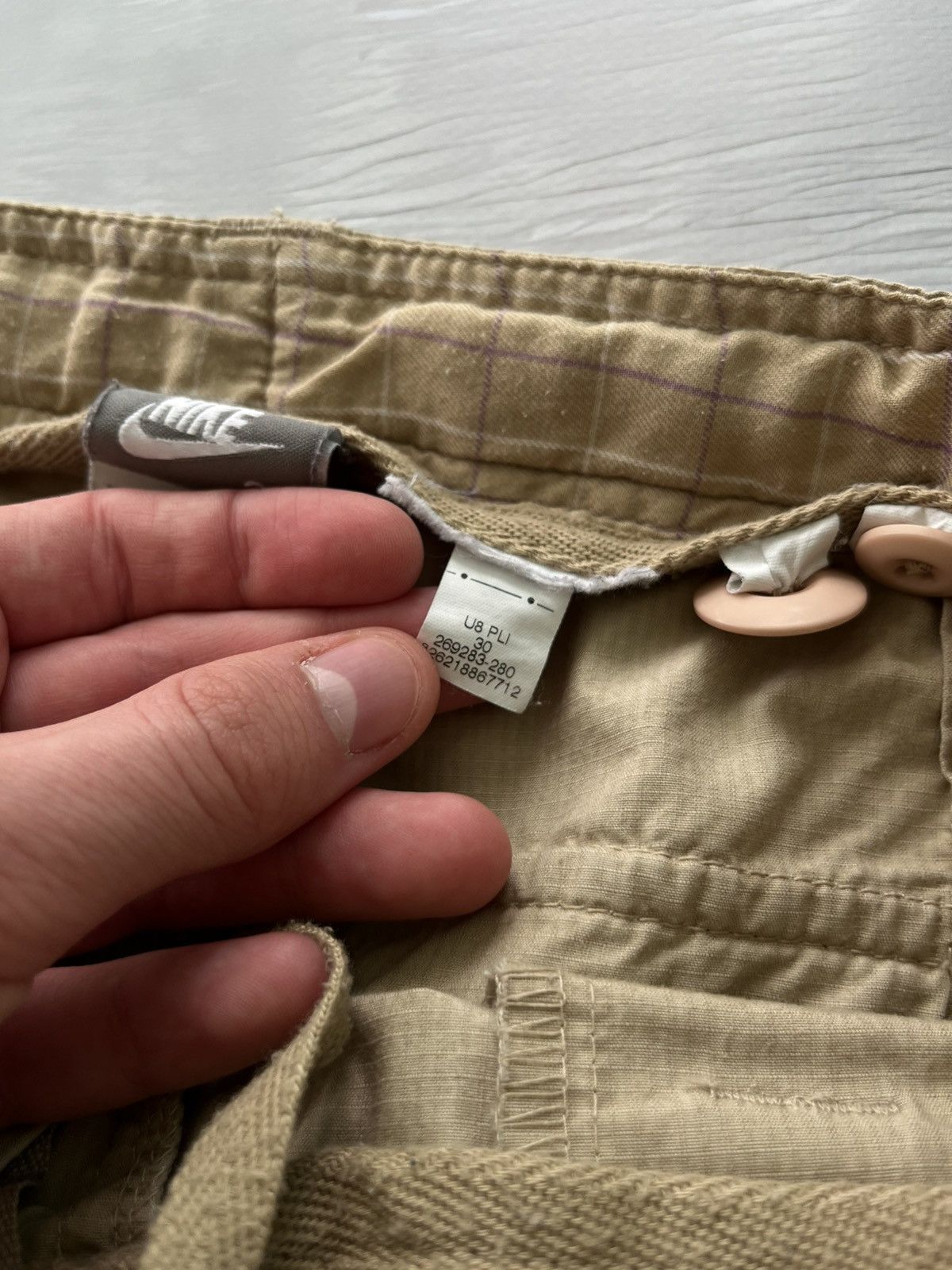 Nike Y2K Nike Vintage Cargo Pants Streetwear Japanese Style Beige Size US 30 / EU 46 - 8 Thumbnail