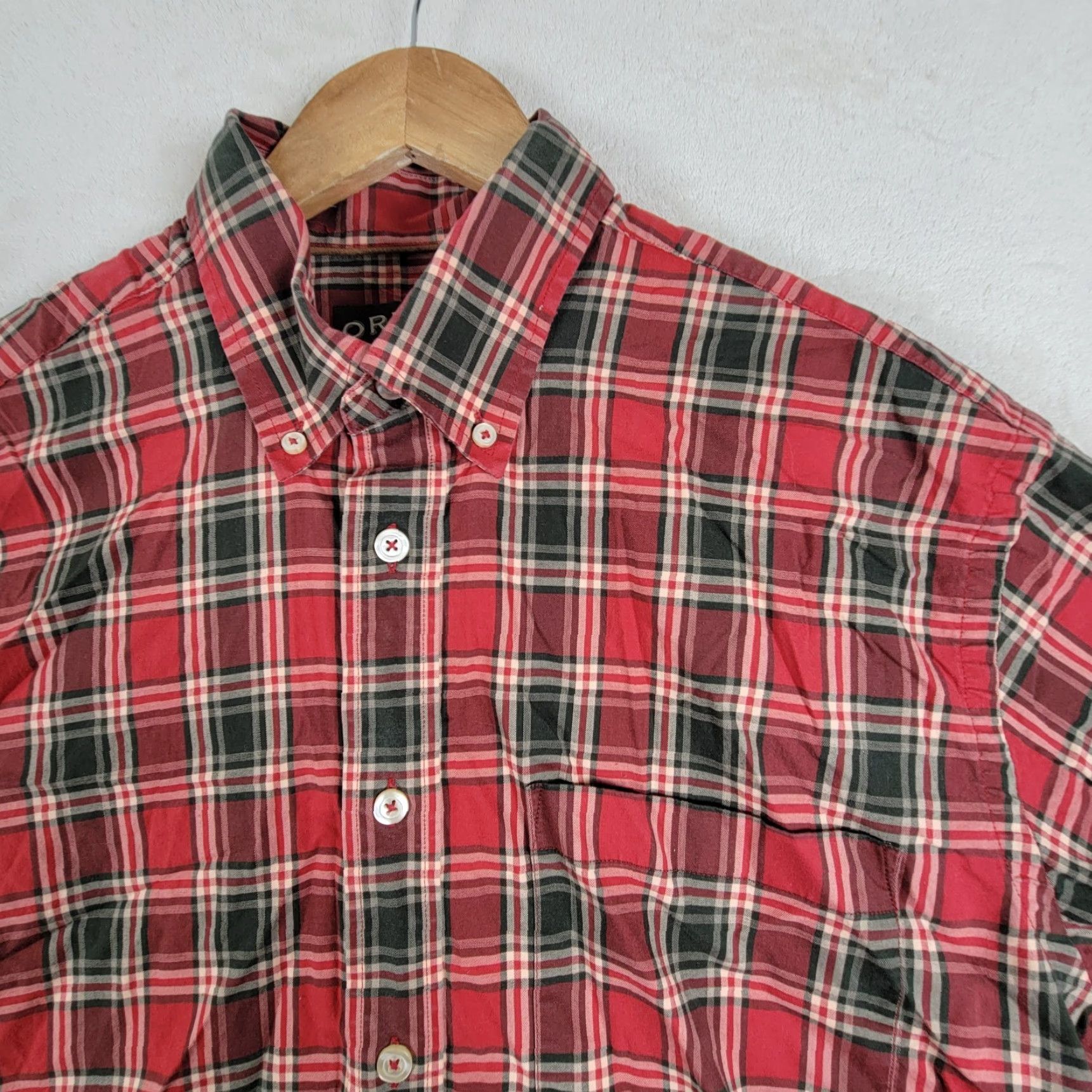 Orvis Orvis Shirt Long Sleeve Button-Down Mens Large Plaid 100% Cotton Red Size US L / EU 52-54 / 3 - 3 Thumbnail