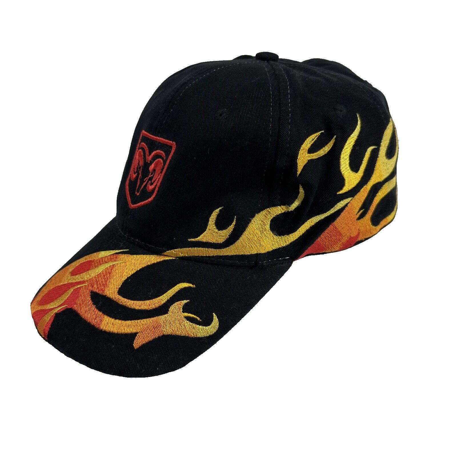 Other Dodge Mopar RAM Logo Hat Cap Embroidered Red Ombre Flames Size ONE SIZE - 2 Thumbnail