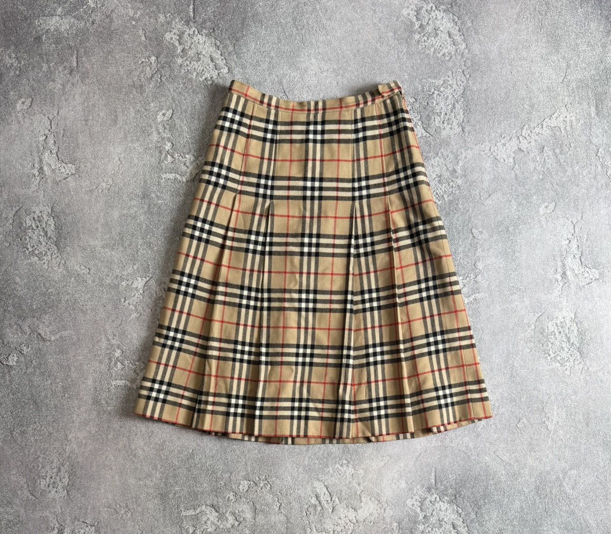 Burberry × Vintage Burberry nova check Chekered long skirt casual Burberrys 90s Size 25" / US 0 / IT 36 - 12 Thumbnail