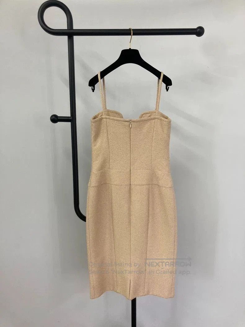 Chanel Chanel Beige Sling Dress Fr38 . Size M / US 6-8 / IT 42-44 - 3 Thumbnail