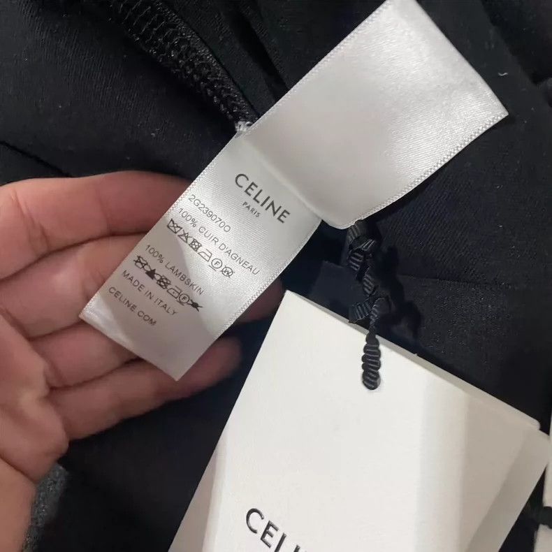 Celine Celine size US 46 21FW Show Sheepskin Slogan Leather Pants Size US 30 / EU 46 - 7 Thumbnail