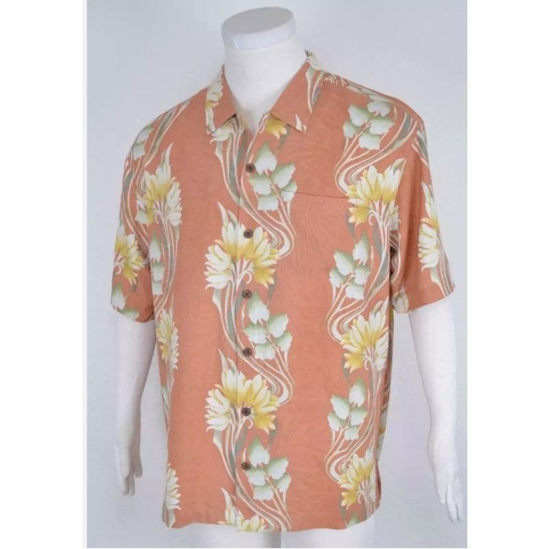 Tommy Bahama Tommy Bahama Men's Silk Hawaiian Shirt L Size US L / EU 52-54 / 3 - 6 Thumbnail