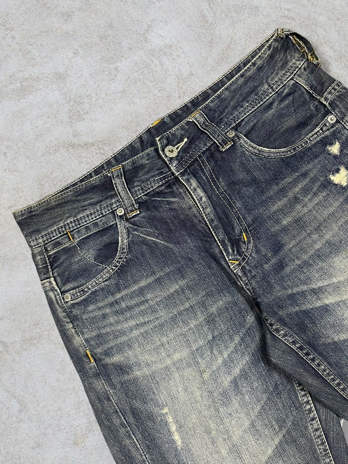 Kapital Japanese Y2K Heart Market Buckle Back Love Embroidery Jeans Size 30" / US 8 / IT 44 - 5 Thumbnail