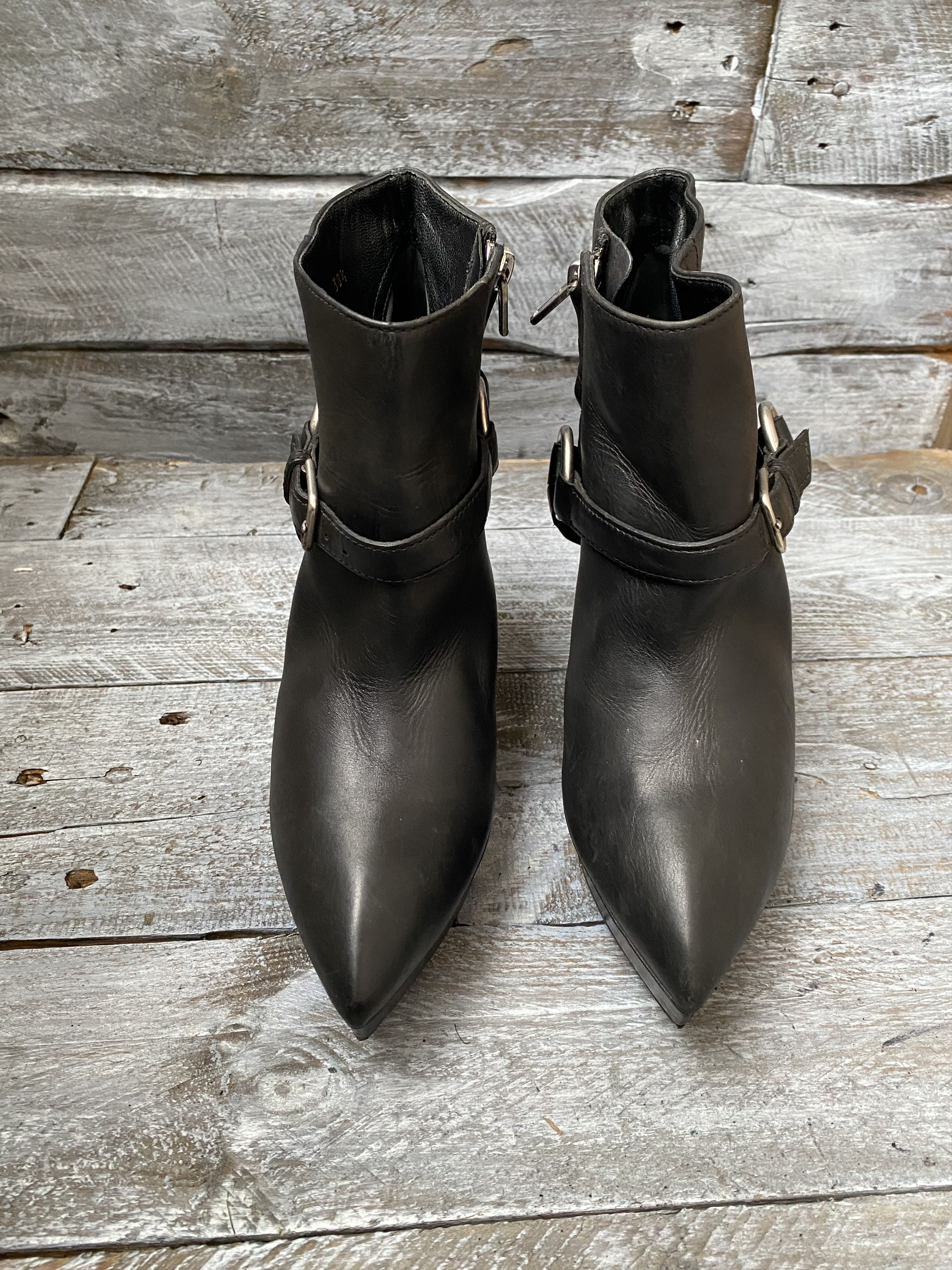 Designer × Saint Laurent Paris Saint laurent janis harness punk platform boots sz38.5 Size US 8 / IT 38 - 2 Thumbnail