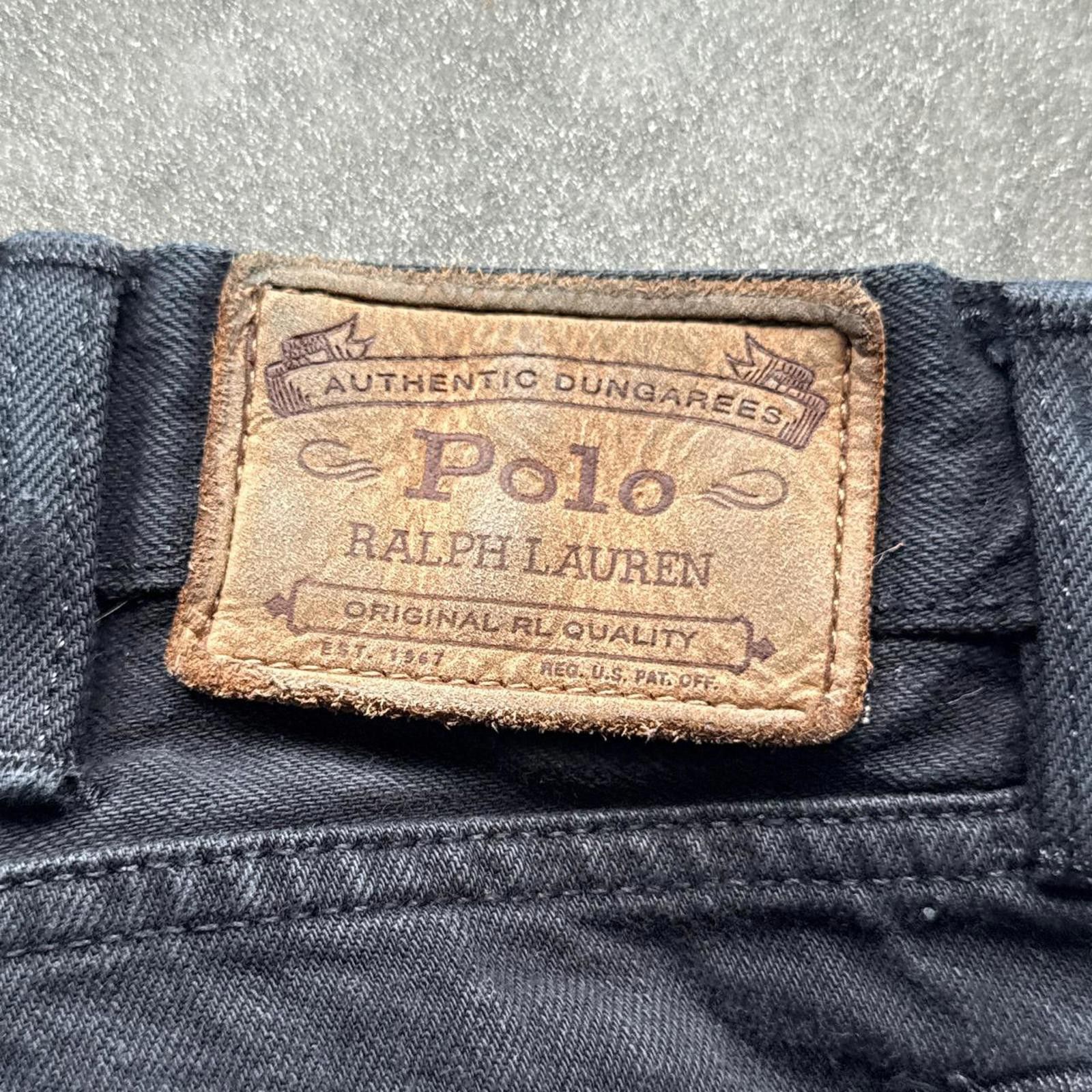 Levi's Polo Ralph Lauren Black Jeans With Red Embroidery Pocket Hit Size US 38 / EU 54 - 7 Thumbnail